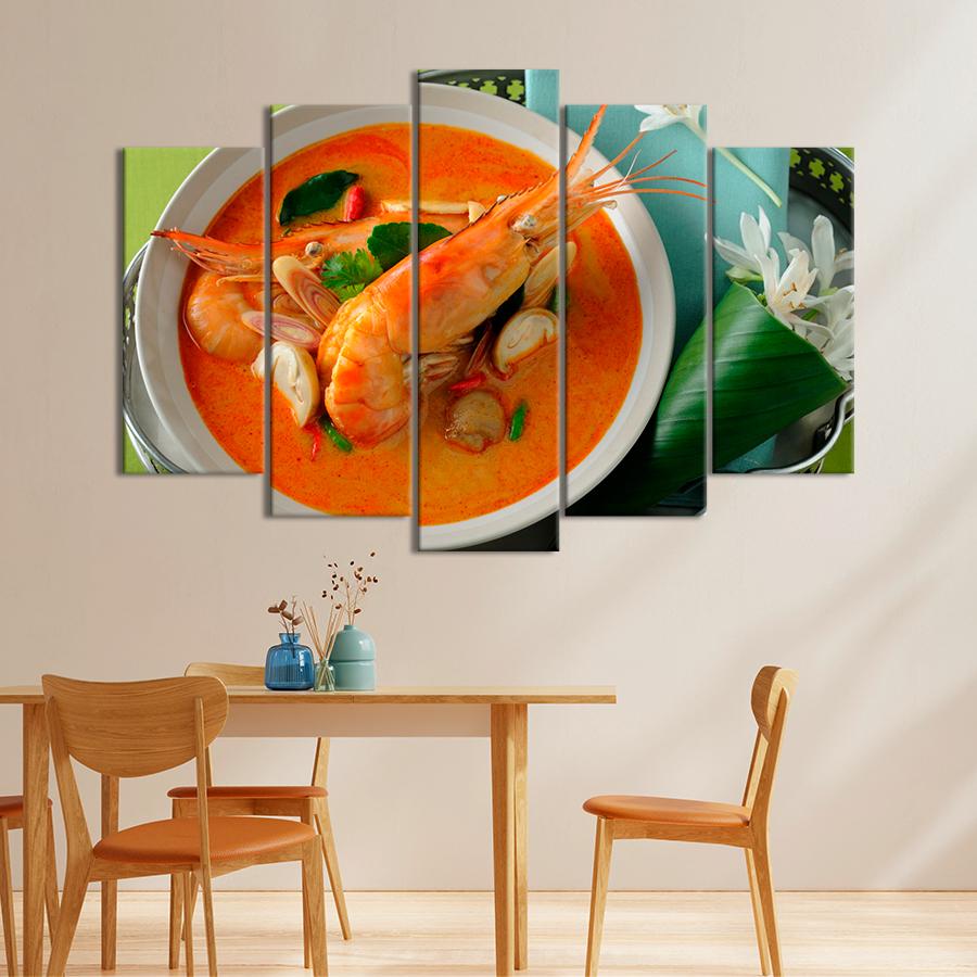 Настенний декор Креветочный суп Том ям 112x68 см (A533-5)