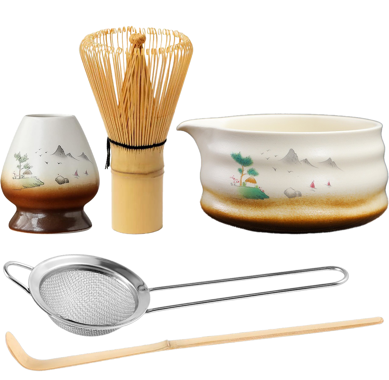 Набор аксессуаров для приготовления матча чая Japanese Landscape 5 аксессуаров (2578348878)