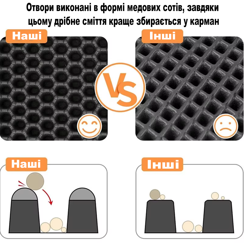 Коврик двухслойный ЕВА для кошачьего туалета для сбора песка 30х30 см Черный (R9317) - фото 10