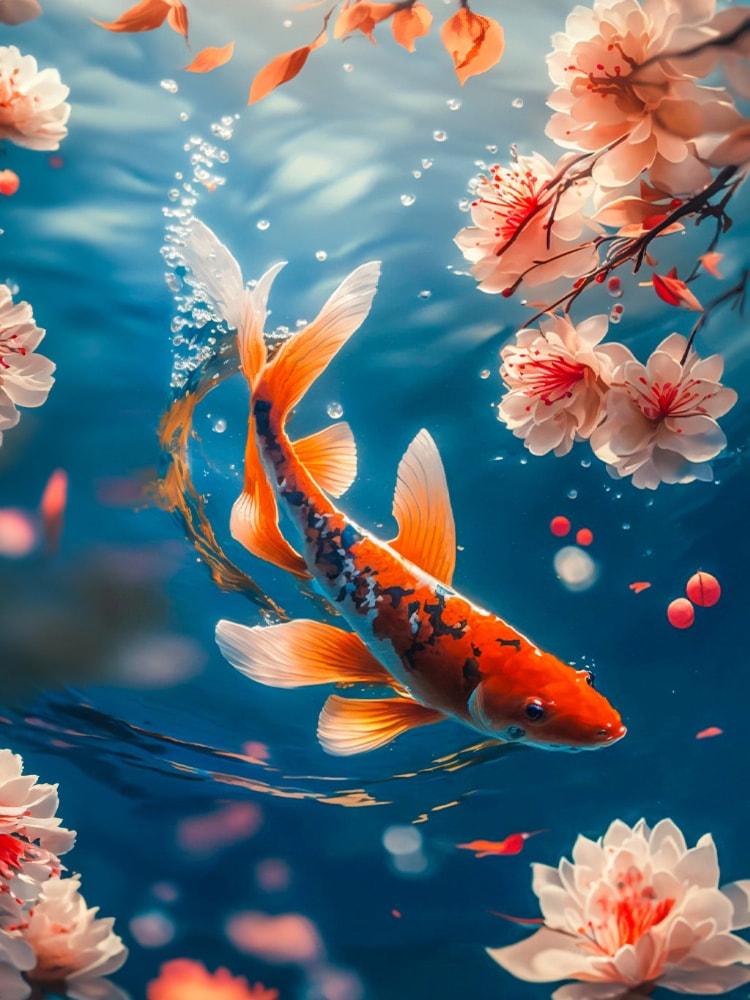 Алмазная мозаика SHLab SH-15150 Золотой Карп 30x40 см (15150)