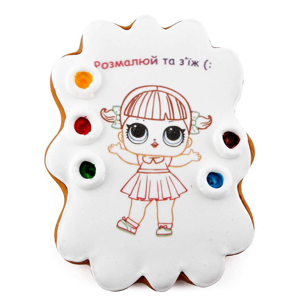 Пряник-раскраска Крафт печиво COLOR Кукла №1 85 г