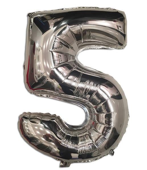 Воздушный шар фольгированный 1346-5 цифра 5 16" (1111109406720)
