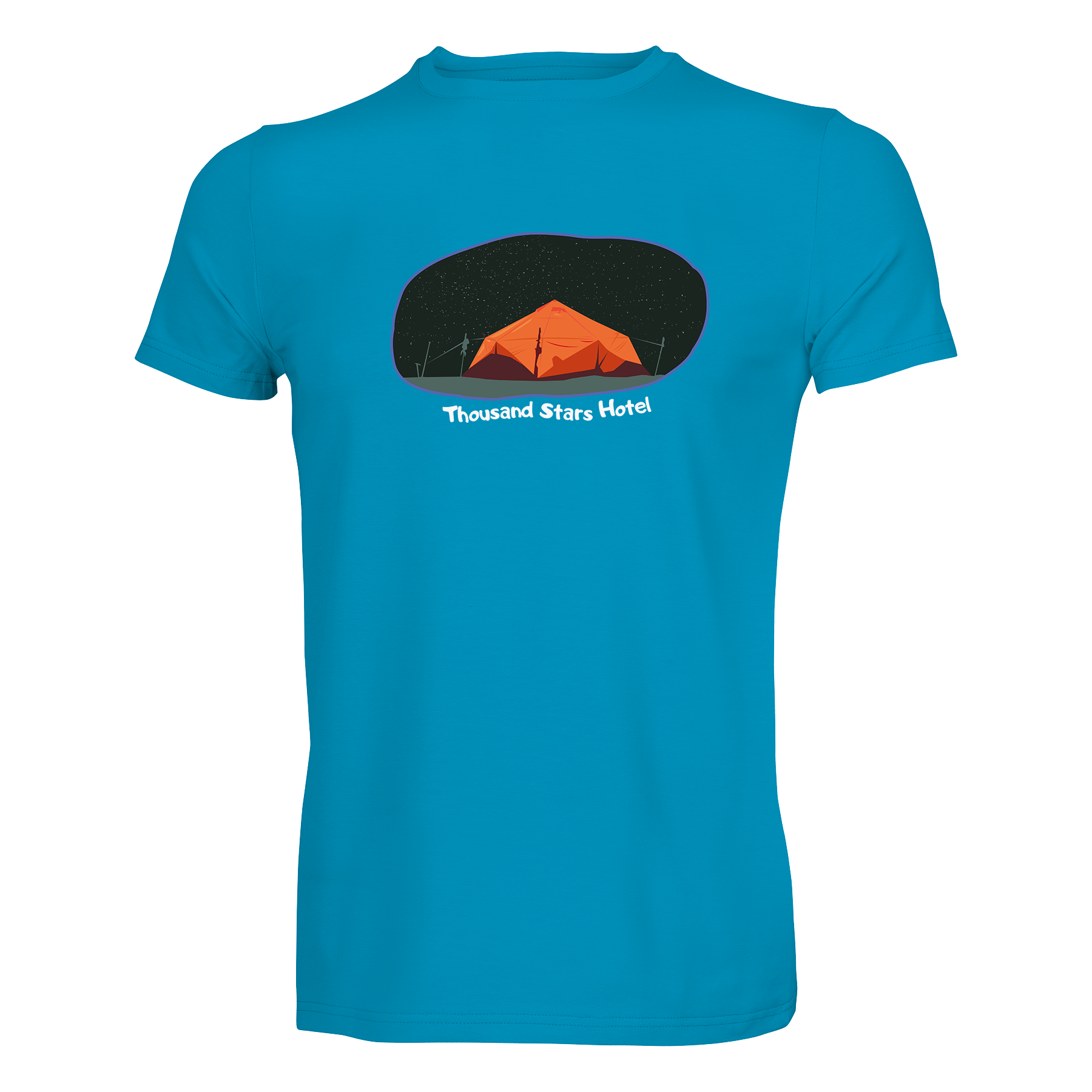 Футболка чоловіча Thousand stars hotel XXL Синій (id_7569)