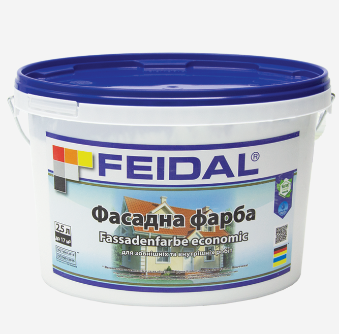 Краска фасадная Feidal Fassadenfarbe economic 2,5 л - фото 1 Краска фасадная Feidal Fassadenfarbe economic 2,5 л - фото 1