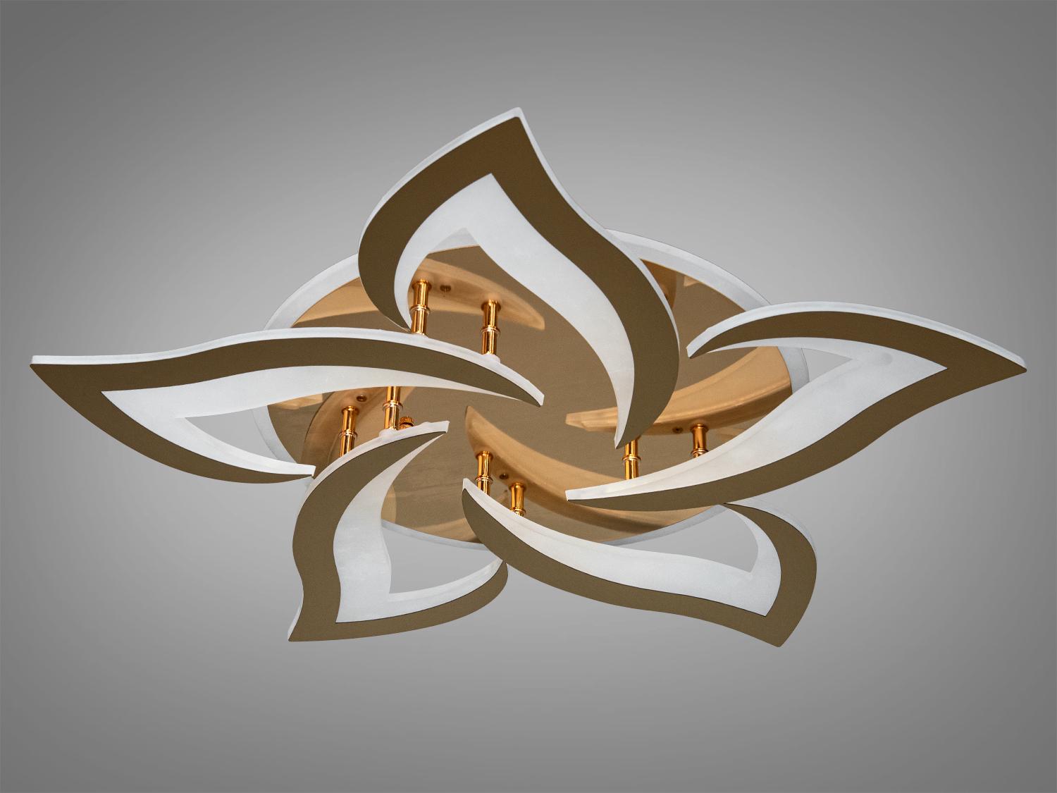 Люстра потолочная LED с диммером и подсветкой 75W (8146/5G LED 3color dimmer) - фото 4