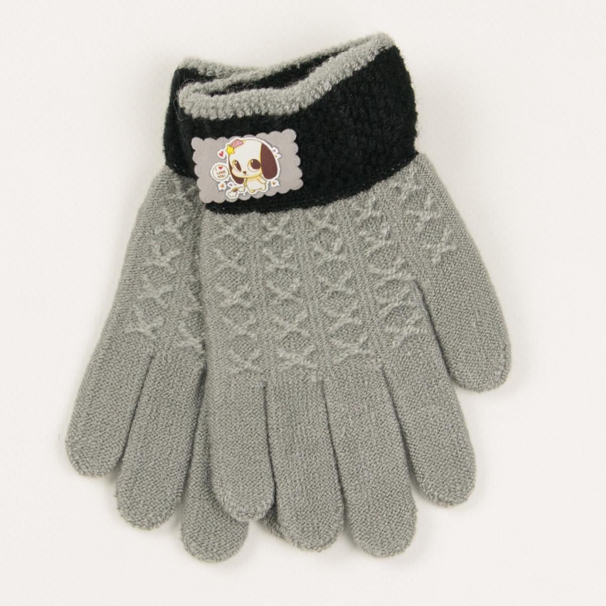 Перчатки для мальчиков и девочек 2-3 года 19-7-1 Серый (DR010196)