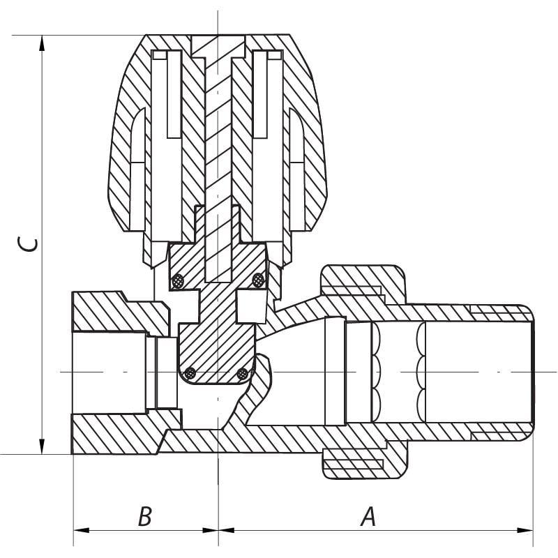 Вентиль радіаторний KOER KR.907 прямий 1/2"x1/2" (OL-KR2847) - фото 2 Вентиль радіаторний KOER KR.907 прямий 1/2"x1/2" (OL-KR2847) - фото 2