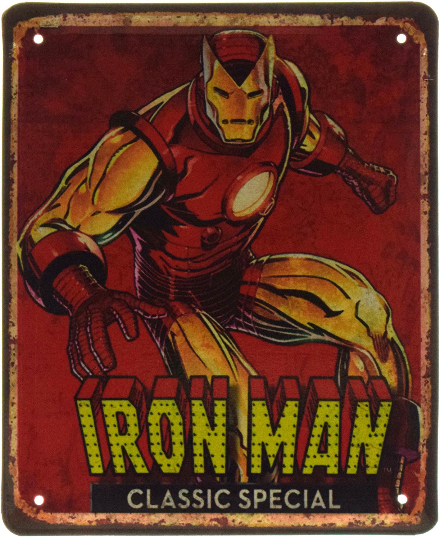 Табличка металлическая "Iron Man Classic Special" 18x22 см (ms-103590)