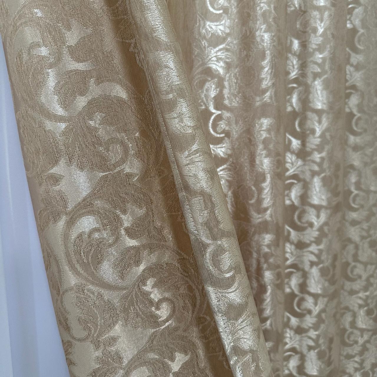 Штори Севілья жаккардові 1,5 х2, 7 м 2 шт. Бежевий (28740421) - фото 4 Штори Севілья жаккардові 1,5 х2, 7 м 2 шт. Бежевий (28740421) - фото 4