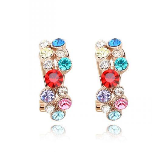 Серьги с кристаллами Сваровски Showfay 11122219 Разноцветный