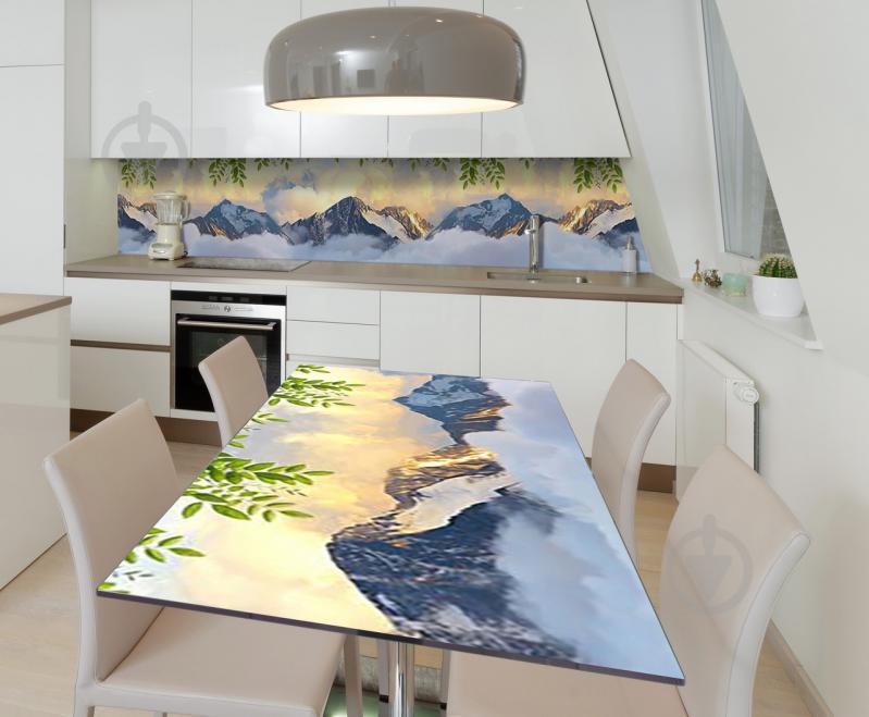 Наклейка виниловая на стол Zatarga  "Горы в Облаках" 600х1200 мм Z181750st