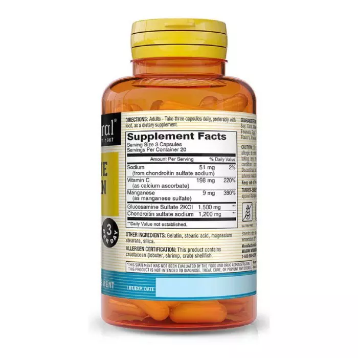 Вітаміни риб'ячий жир 1500/1200 Glucosamine Chondroitin Mason Natural 60 шт. (MAV13035) - фото 2