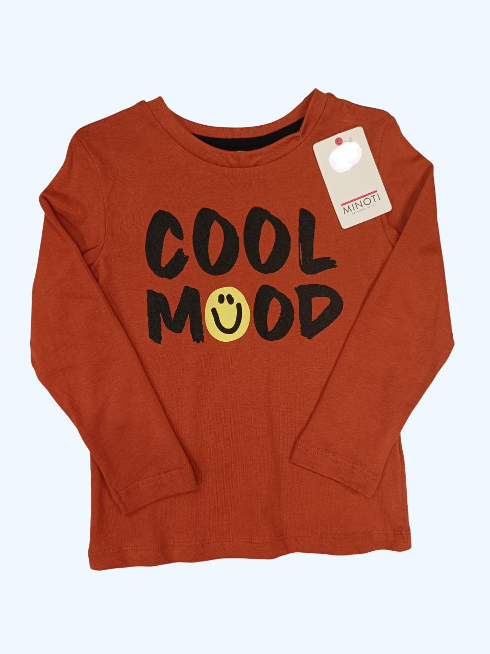 Лонгслів дитячий для хлопчика Minoti 98 см Кораловий (0243C)