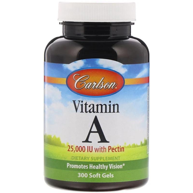 Вітамін A 25 000 МО Carlson Labs Vitamin A ретинол пальмітат 300 капс. - фото 1 Вітамін A 25 000 МО Carlson Labs Vitamin A ретинол пальмітат 300 капс. - фото 1