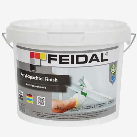 Шпаклевка финишная интерьерная Feidal Acryl-Spachtel Finish 25 кг (1886455431) - фото 4