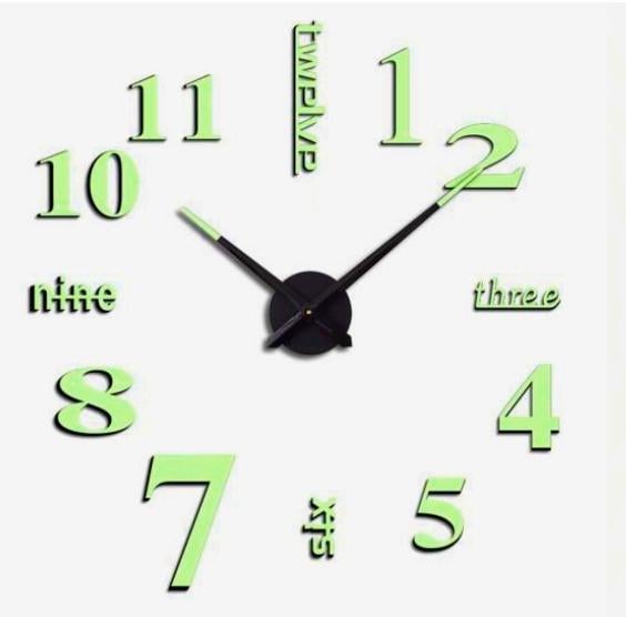 Годинник настінний об'ємний DIY люмінесцентний до 90 см (6518)