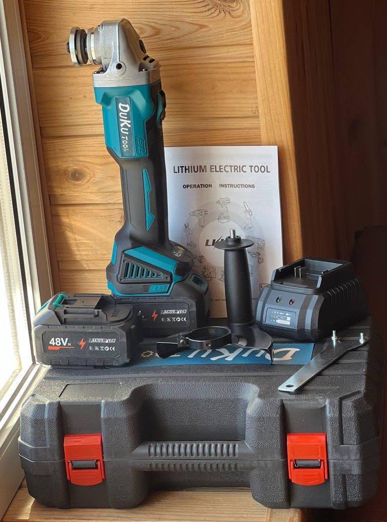 Болгарка аккумуляторная 48 Вт с 2 аккумуляторами - фото 2 Болгарка аккумуляторная 48 Вт с 2 аккумуляторами - фото 2