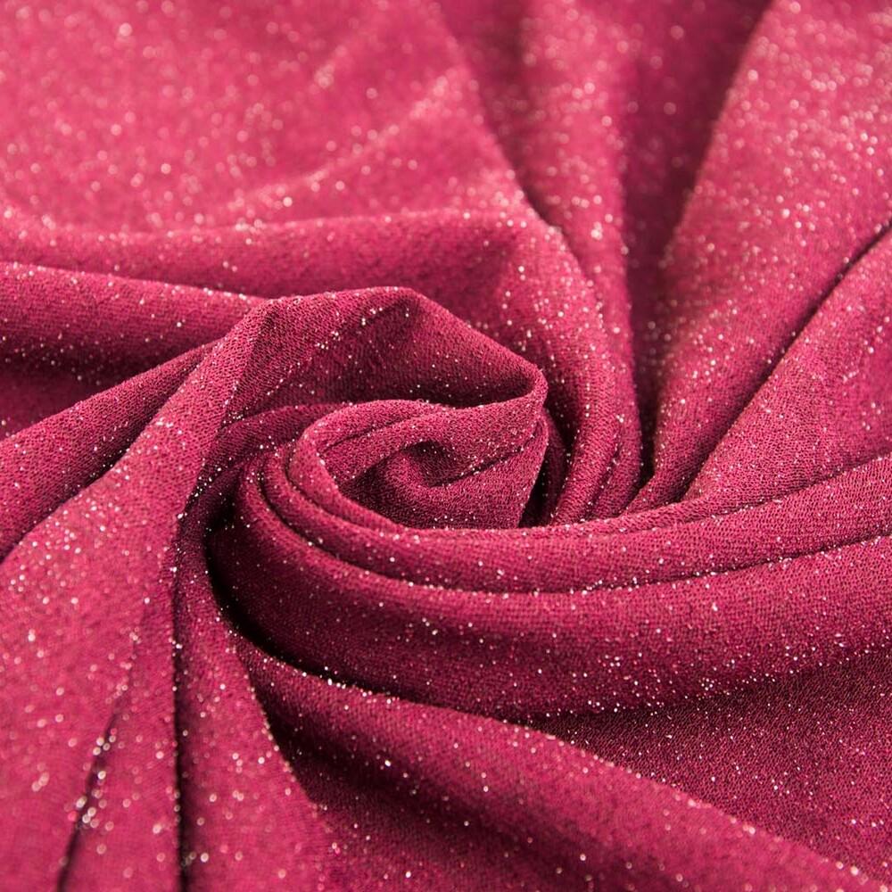 Ткань трикотаж Мона с металликом V-4 Темно-бордовый (12603)