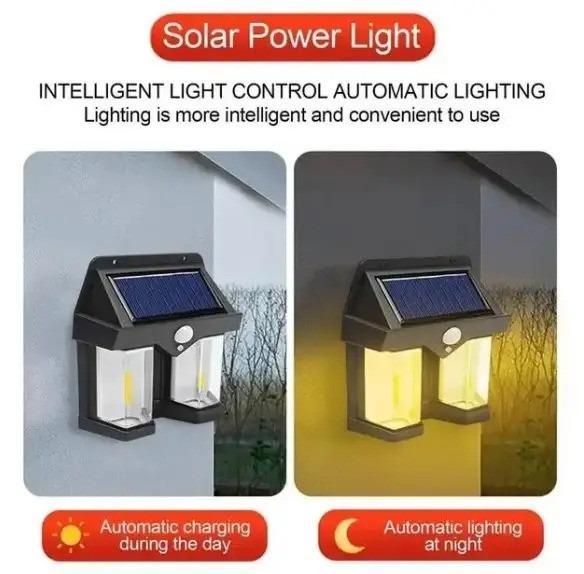 Світильник для дому на сонячній батареї Solar Wall Lamp COBA CB-228 з датчиком руху - фото 3