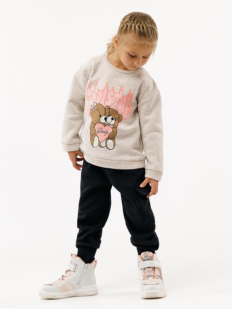 Штаны спортивные для девочки 116 см Черный (SKT000932324)