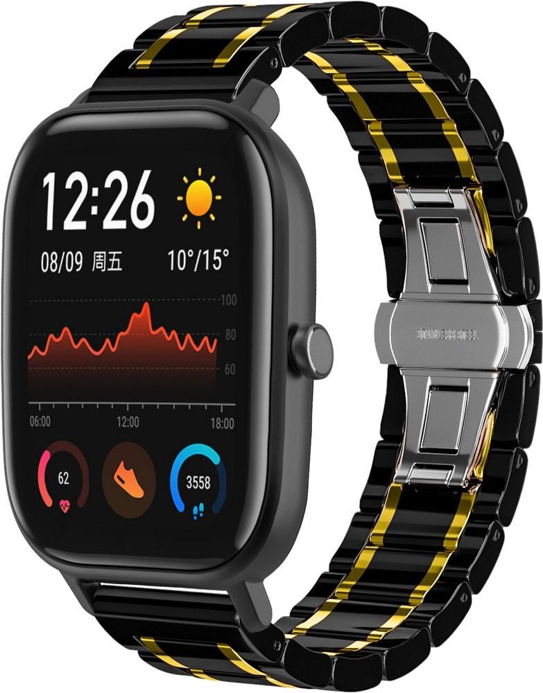 Ремешок керамический Ceramo для Amazfit GTS Black/Gold (28737-02)