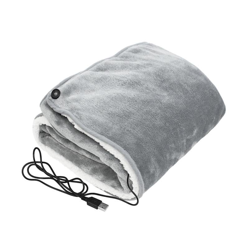 Накидка-плед с подогревом Lesko 26598 Light Gray