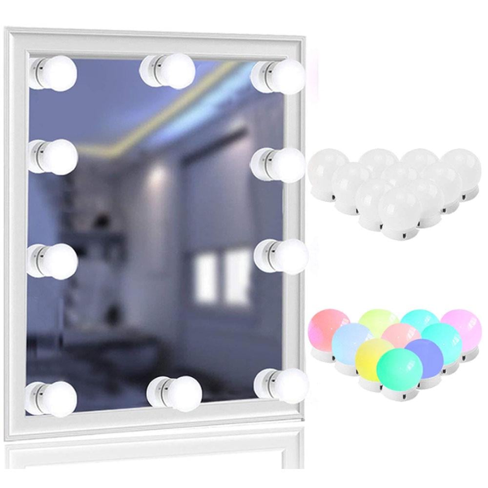 Набор лампочек на зеркало RGB 10 ламп (225) - фото 3 Набор лампочек на зеркало RGB 10 ламп (225) - фото 3