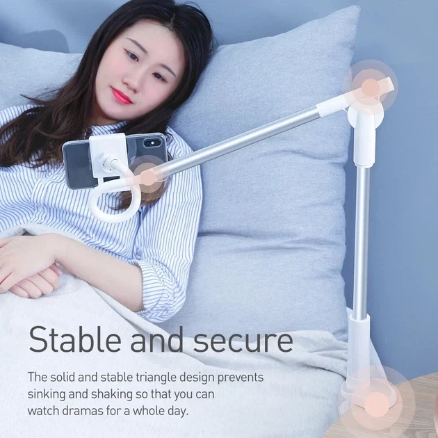 Тримач для телефона Baseus Unlimited adjustment lazy phone holder silver (KST-SULR-0S) - фото 9