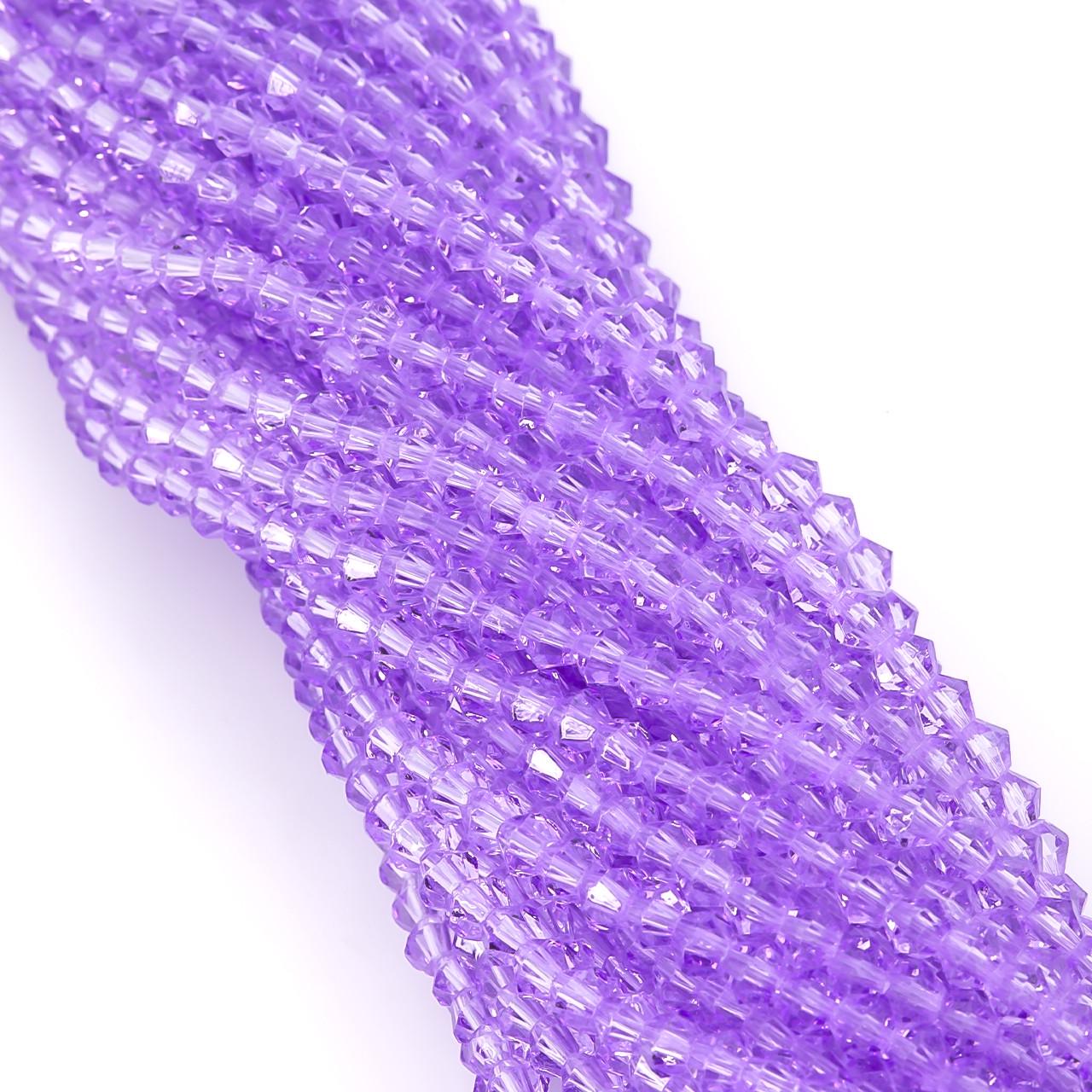 Бусины хрустальные Биконус 3,5х3,2 мм 125 шт. Сиреневый (БИ0003к15) Бусины хрустальные Биконус 3,5х3,2 мм 125 шт. Сиреневый (БИ0003к15)