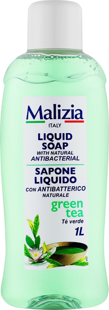 Мыло жидкое зеленый чай Malizia Liquid Soap With Natural Antibacterial Green Tea 1000 мл