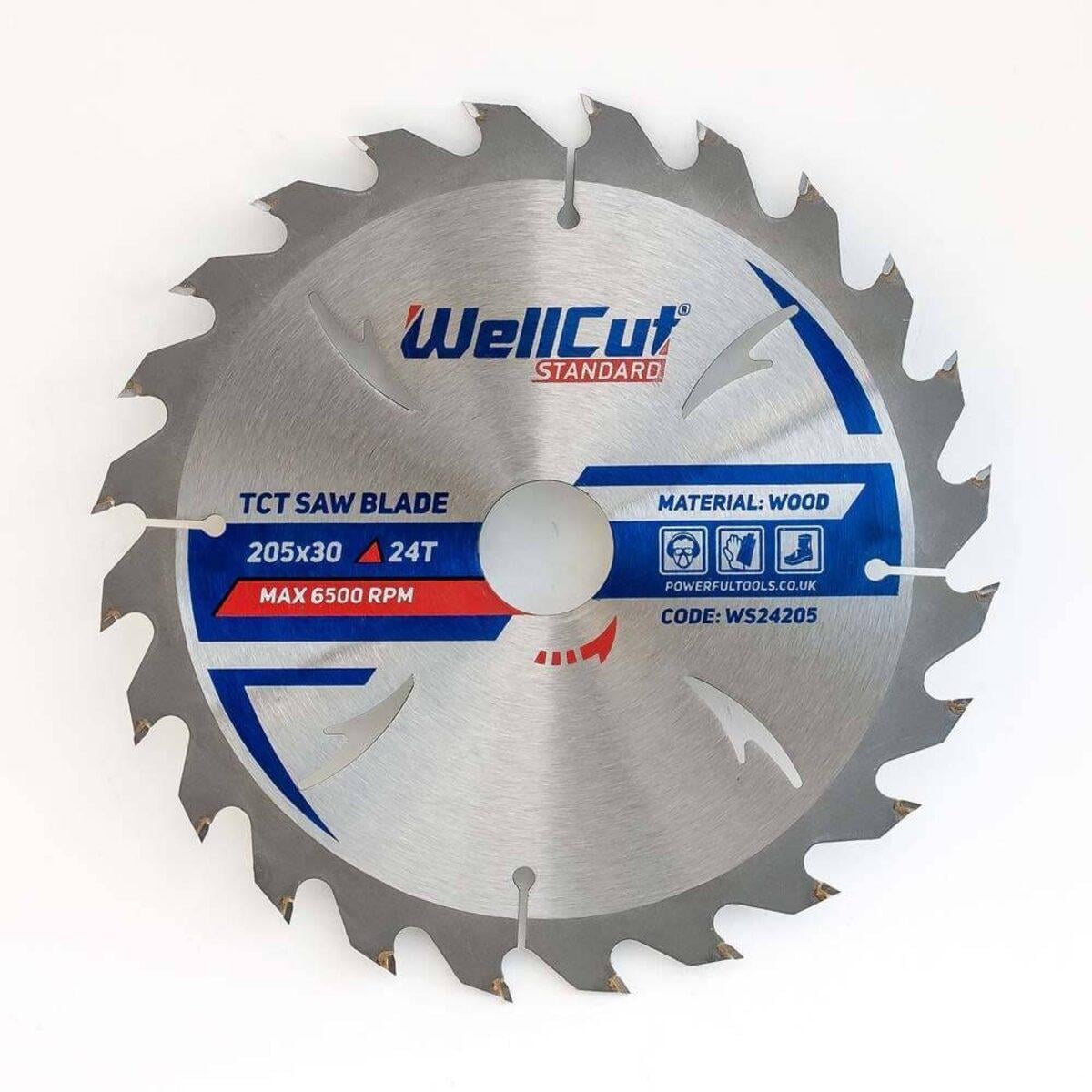 Пильный диск по дереву WellCut Standard 205х30 мм 24Т 50 шт. (018042)