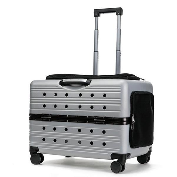 Контейнер-чемодан для переноски домашних питомцев CosmoPet CP-303 с колесиками 44x55x39 см Grey (2665777837)