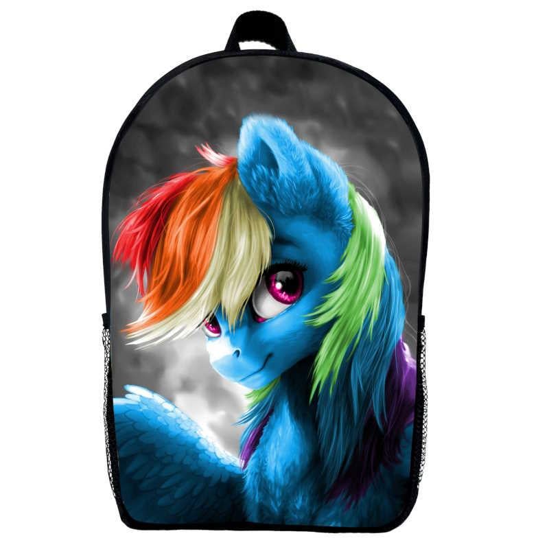 Школьный рюкзак детский с принтом My little pony 09 29х21х9 см 5 л Черный (2207687791)