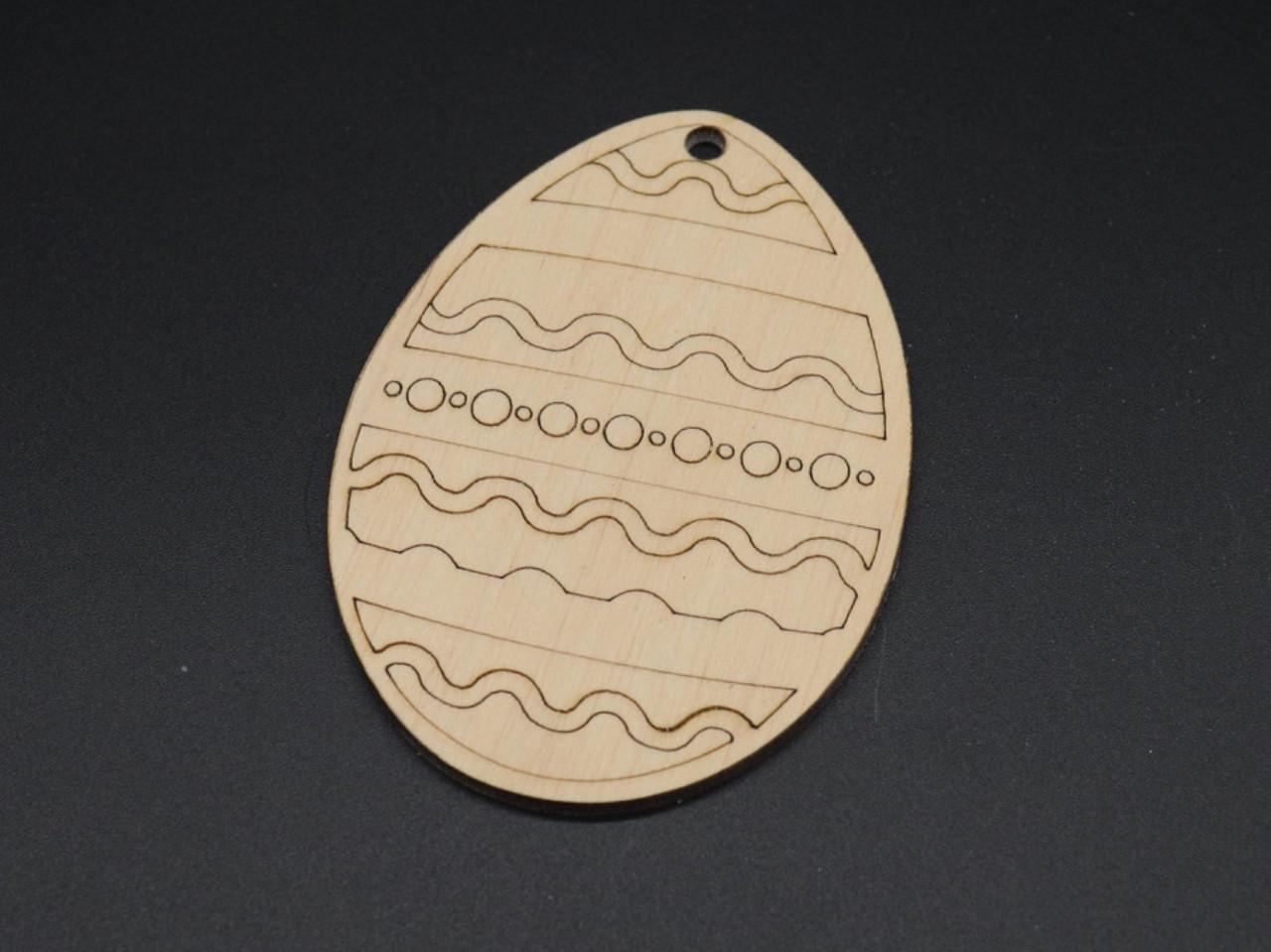 Заготівка дерев'яна підвіска з фанери Яйце Великодня під розпис 90х65 мм 1 шт. (657545065)