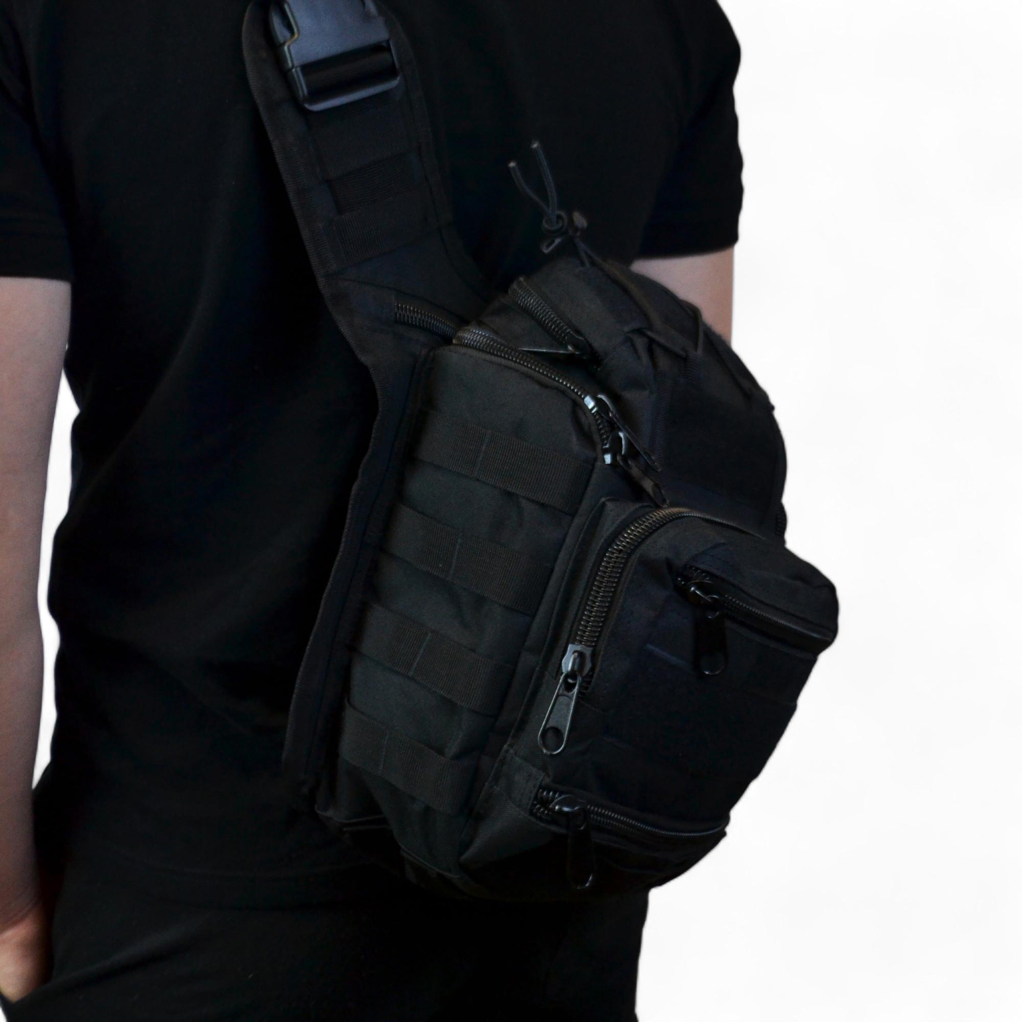 Сумка военная через плечо Черный (457026) - фото 17 Сумка военная через плечо Черный (457026) - фото 17