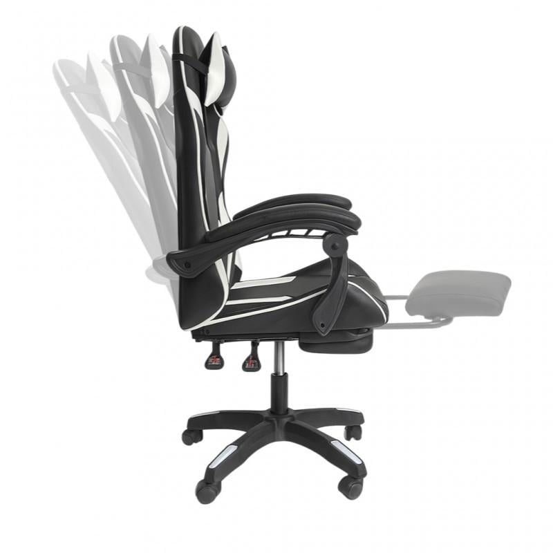 Геймерське крісло з підставкою для ніг STRIKER ONE для підлітків та дорослих Білий (17429) - фото 3 Геймерське крісло з підставкою для ніг STRIKER ONE для підлітків та дорослих Білий (17429) - фото 3