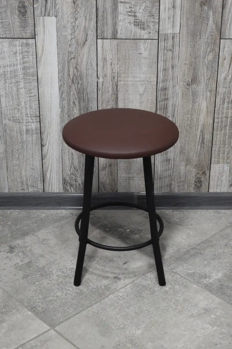 Табурет кухонний Муза металевий з м'яким сидінням 30х45 см Коричневий/Чорний (28374441)