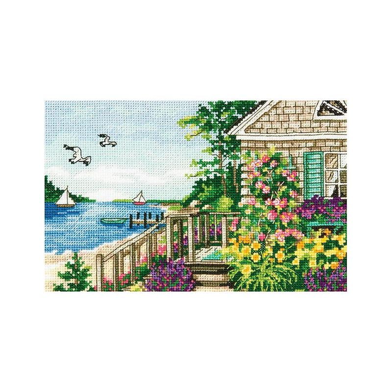 Набор для вышивания крестиком Dimensions 70-65145 Bayside Cottage (9841) Набор для вышивания крестиком Dimensions 70-65145 Bayside Cottage (9841)