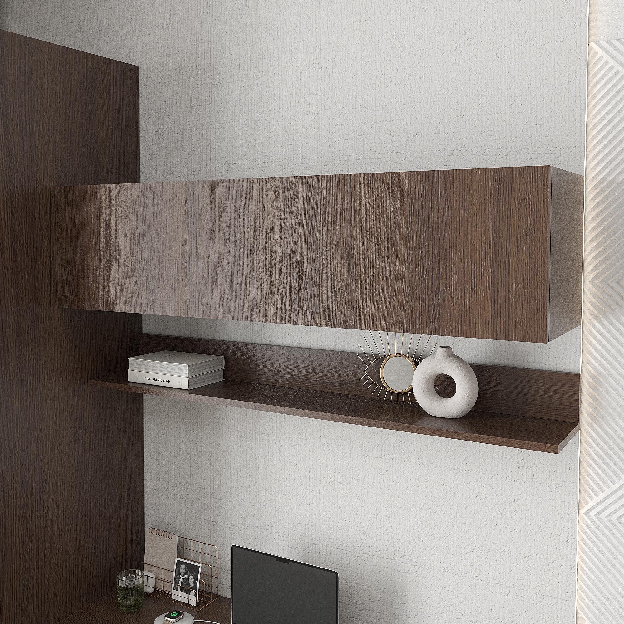 Полка книжная подвесная Эйр ПК-11 Эйр 300х1200х300 мм Венге магия (28519473)