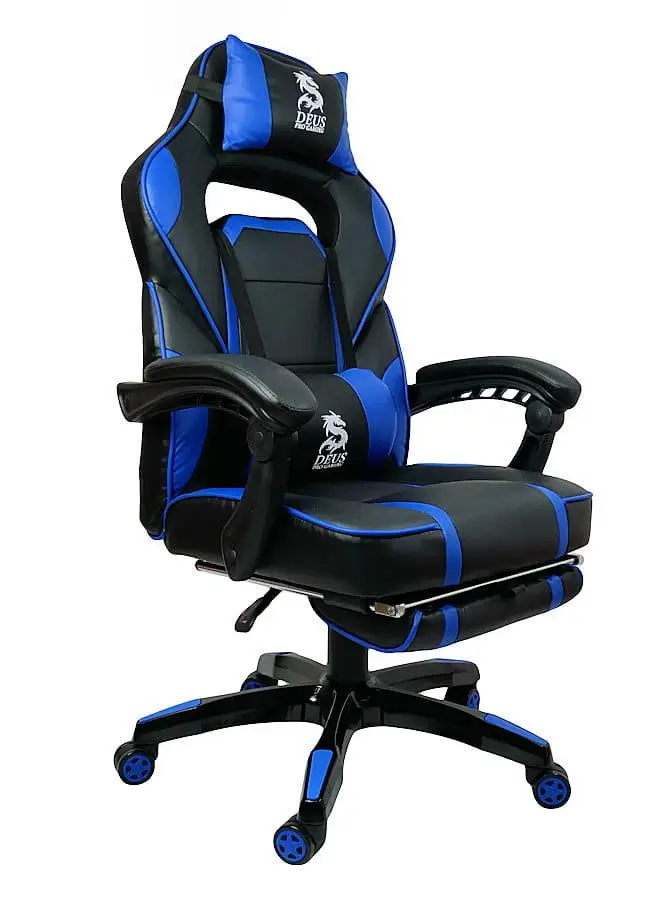 Кресло игровое Deus Large Черный/Синий (906) - фото 1
