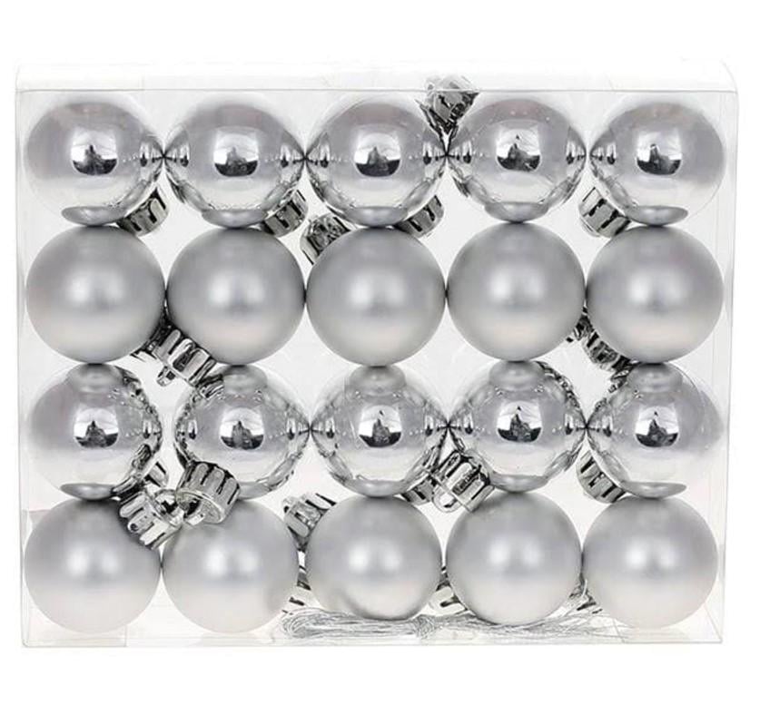 Набор шаров новогодних пластиковых 20 шт. 3 см (13056)