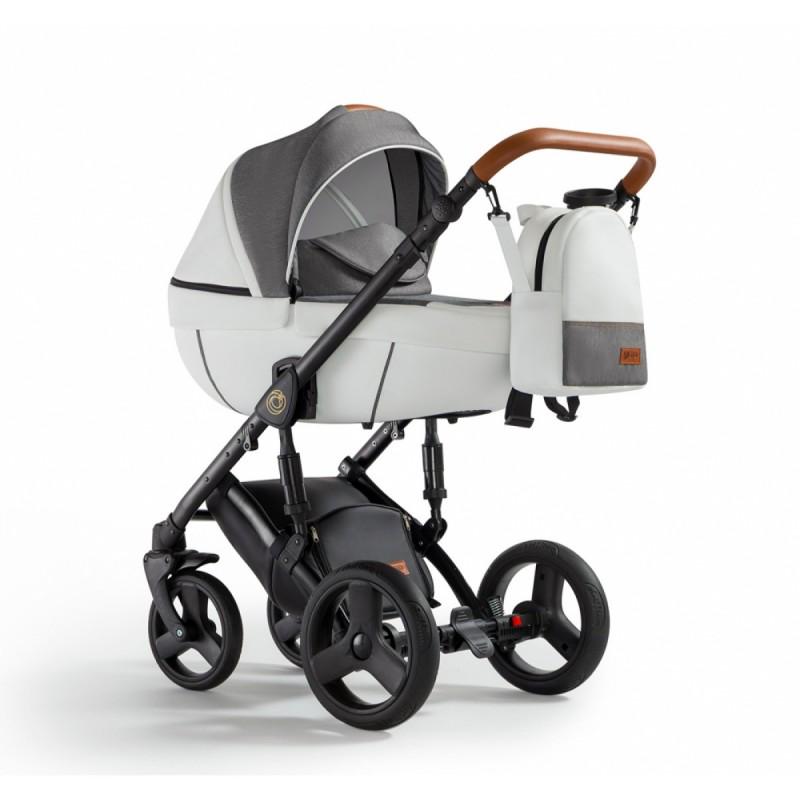 Коляска Verdi Orion универсальная 2в1 с дождевиком и сумкой-рюкзак и чехол на ножки Белый