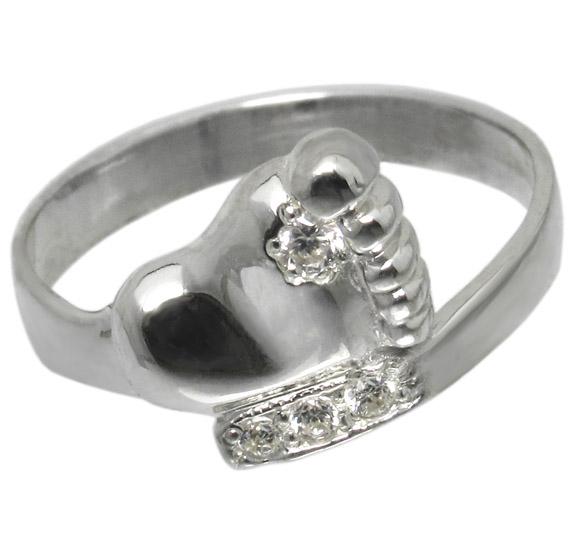 Серебряное кольцо Детская ножка 20,5