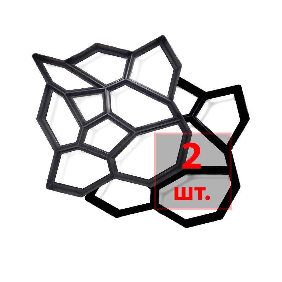 Форма для тротуарної плитки Садова доріжка 600х600х50 мм посилена 2 шт. (12296560) - фото 3