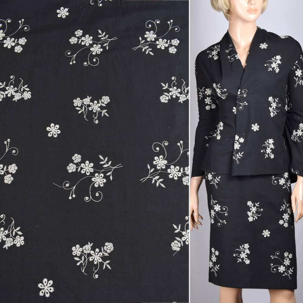 Тканина льон костюмний ширина 140 см Чорний (12607.001) - фото 2 Тканина льон костюмний ширина 140 см Чорний (12607.001) - фото 2