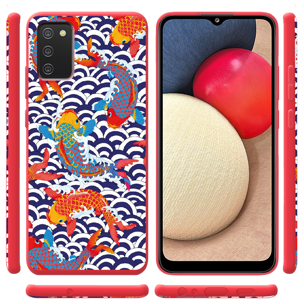 Чехол BoxFace Samsung A025 Galaxy A02S Koi Fish Красный силикон (41511-up2477-41675) - фото 2