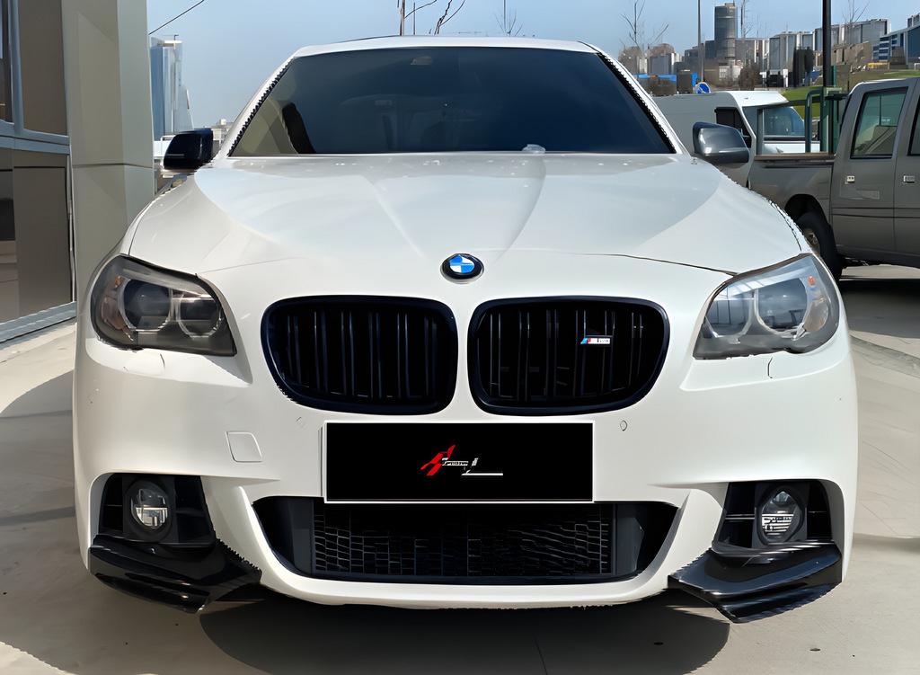 Накладка на передній бампер DPT Flap для M-Performance для BMW 5 серія F-10/11/07 2010-2016 рр. Чорний глянець (113171) - фото 2