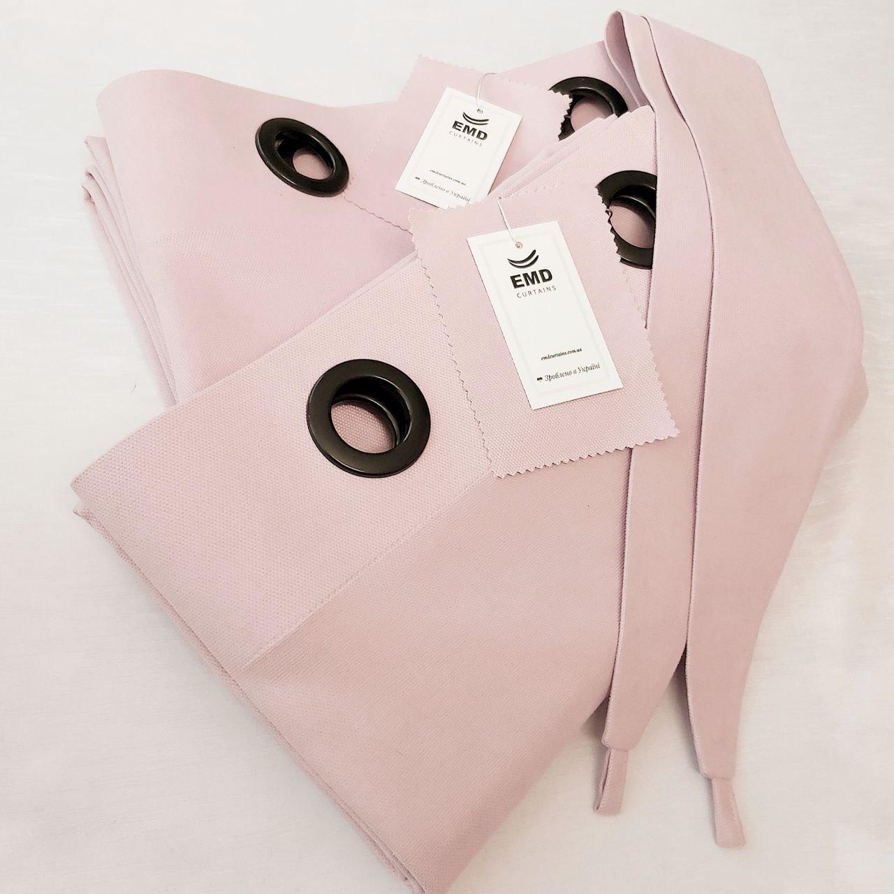 Шторы на черных люверсах с подхватами 175x250 см микровелюр 2 шт. Светло-розовый (5801097-МТ22/175-BL) - фото 7 Шторы на черных люверсах с подхватами 175x250 см микровелюр 2 шт. Светло-розовый (5801097-МТ22/175-BL) - фото 7