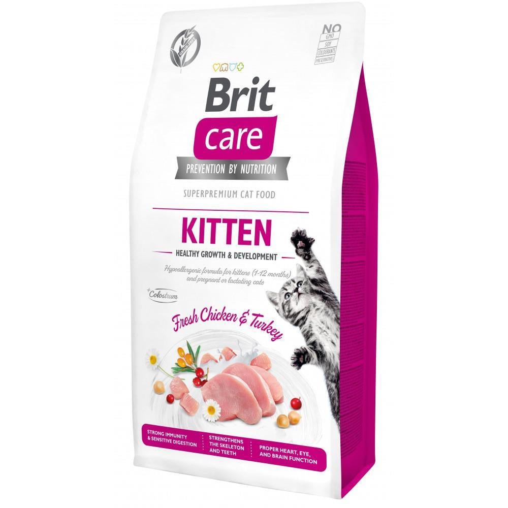Корм сухий для кошенят Brit Care Cat GF Kitten HGrowth&Development здоровий ріст і розвиток 7 кг (арт.171277)