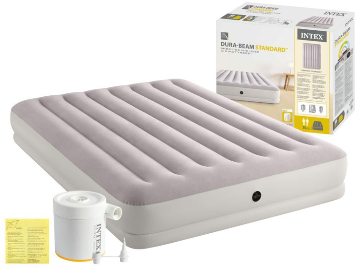 Матрас надувной двухместный Intex 152х203х30 см с насососм (64179) Матрас надувной двухместный Intex 152х203х30 см с насососм (64179)